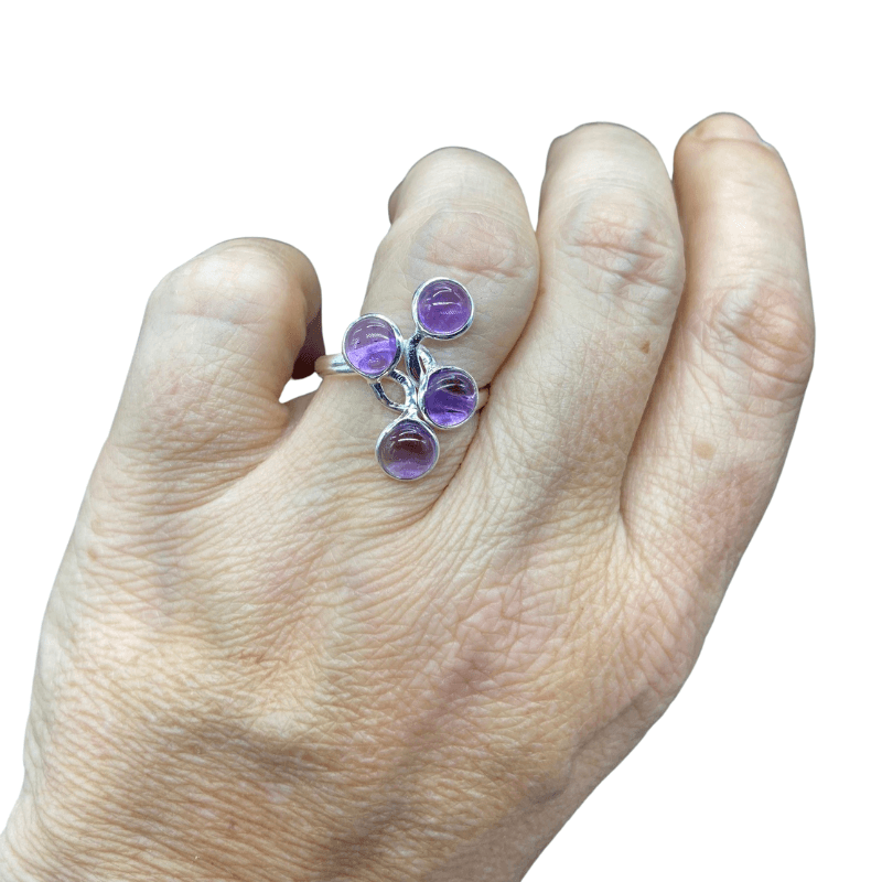 Purple on sale crystal ring